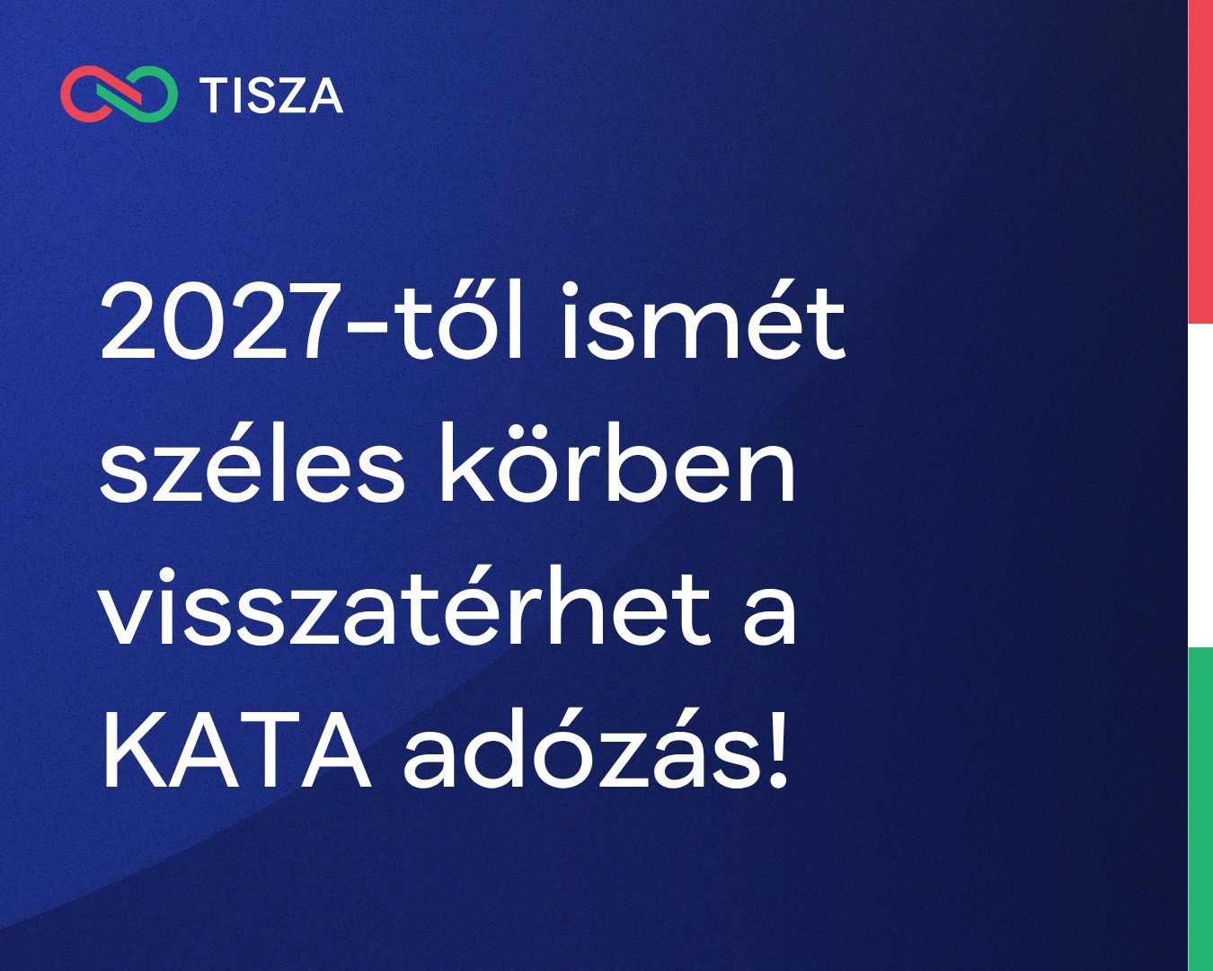 Kata adózás 2027 - Tisza Párt