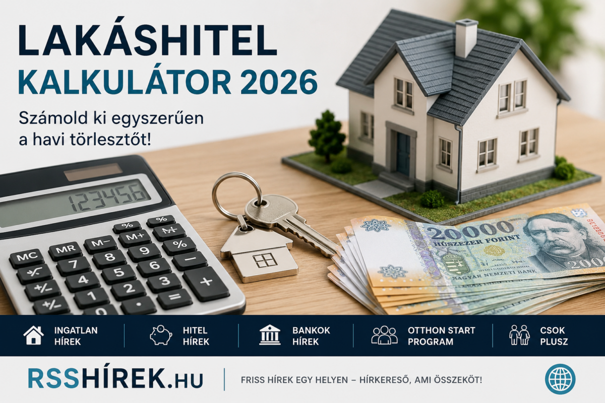 Lakáshitel kalkulátor 2026 – RSSHírek.hu